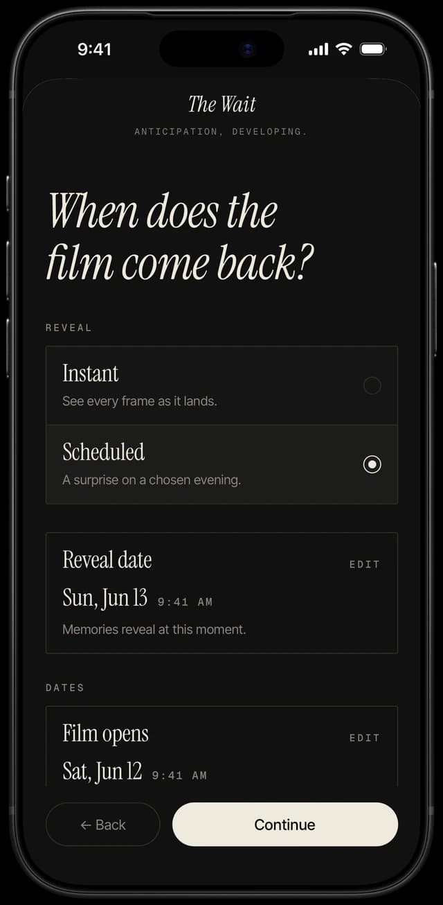 Ever Shots reveal timing options