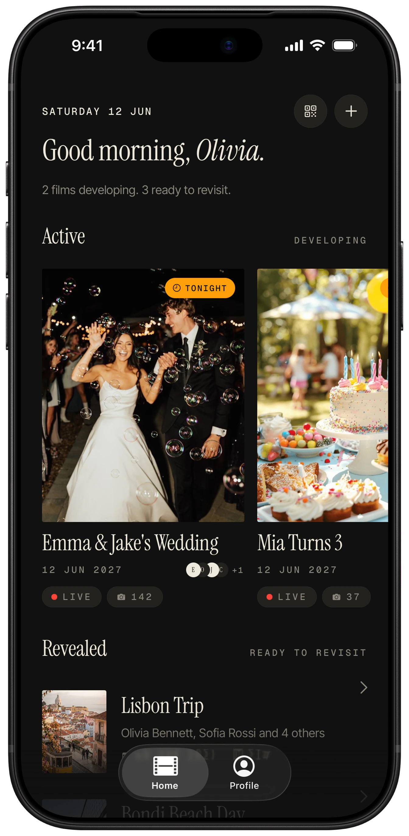 Host view: Begin a Film